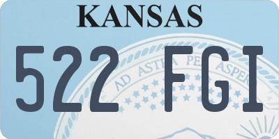 KS license plate 522FGI
