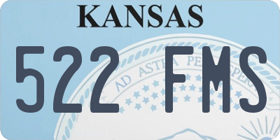 KS license plate 522FMS