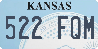 KS license plate 522FQM