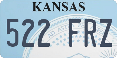 KS license plate 522FRZ