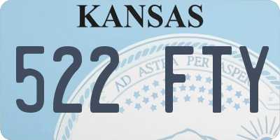 KS license plate 522FTY