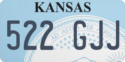 KS license plate 522GJJ