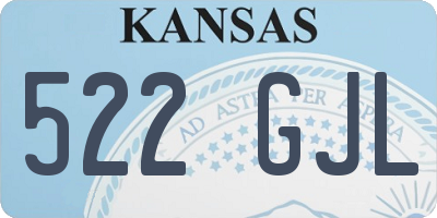 KS license plate 522GJL