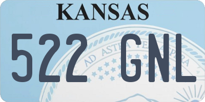 KS license plate 522GNL