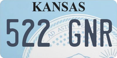 KS license plate 522GNR