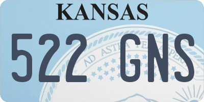 KS license plate 522GNS