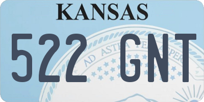 KS license plate 522GNT