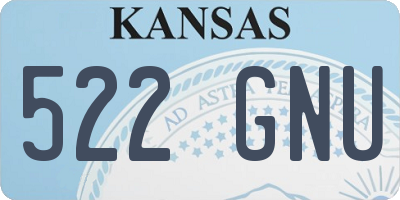 KS license plate 522GNU
