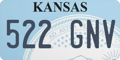 KS license plate 522GNV