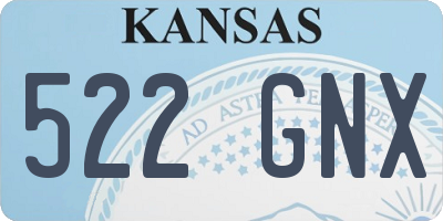 KS license plate 522GNX
