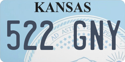 KS license plate 522GNY