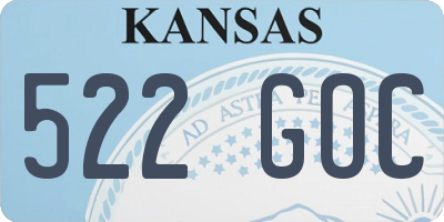 KS license plate 522GOC