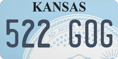 KS license plate 522GOG