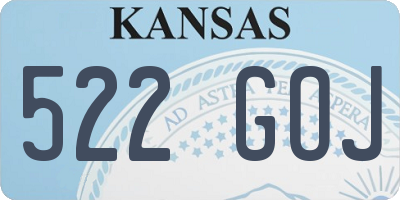 KS license plate 522GOJ