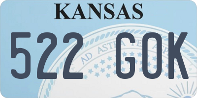 KS license plate 522GOK