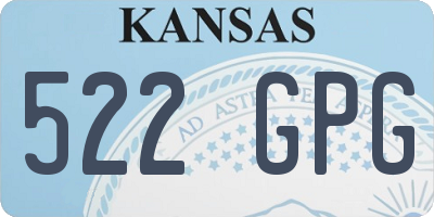 KS license plate 522GPG