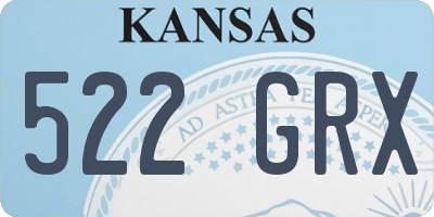 KS license plate 522GRX