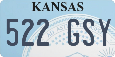KS license plate 522GSY
