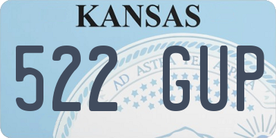 KS license plate 522GUP