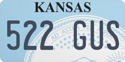 KS license plate 522GUS