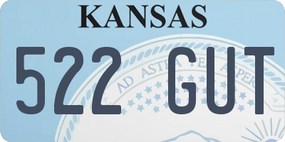 KS license plate 522GUT