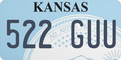 KS license plate 522GUU