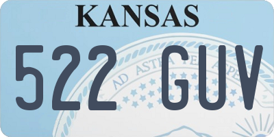 KS license plate 522GUV