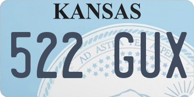 KS license plate 522GUX