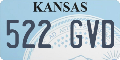 KS license plate 522GVD