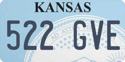 KS license plate 522GVE