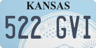 KS license plate 522GVI