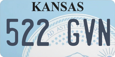 KS license plate 522GVN