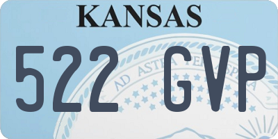 KS license plate 522GVP