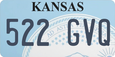 KS license plate 522GVQ