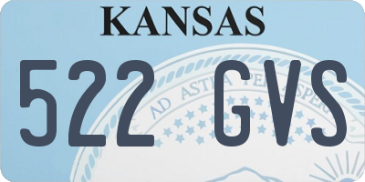 KS license plate 522GVS