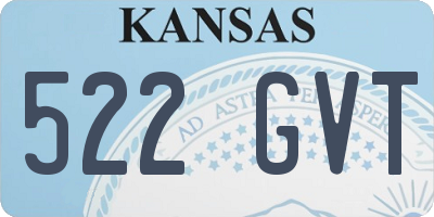 KS license plate 522GVT