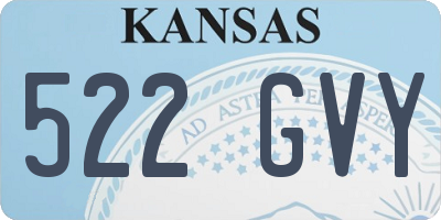 KS license plate 522GVY