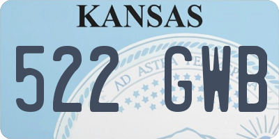 KS license plate 522GWB