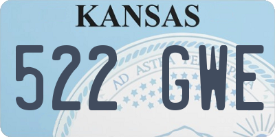 KS license plate 522GWE