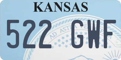 KS license plate 522GWF