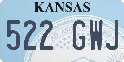 KS license plate 522GWJ