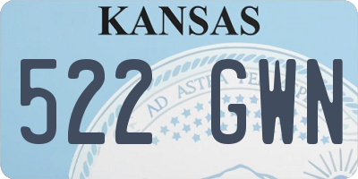 KS license plate 522GWN
