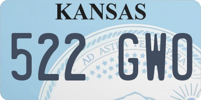 KS license plate 522GWO