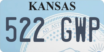 KS license plate 522GWP