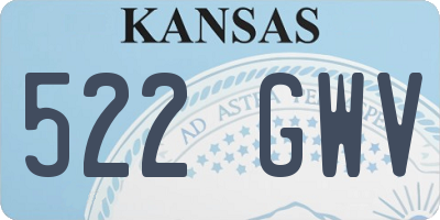 KS license plate 522GWV
