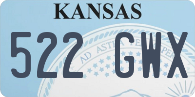 KS license plate 522GWX