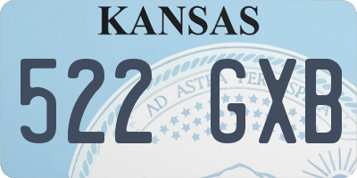 KS license plate 522GXB