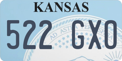 KS license plate 522GXO