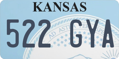 KS license plate 522GYA