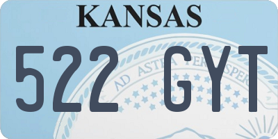 KS license plate 522GYT